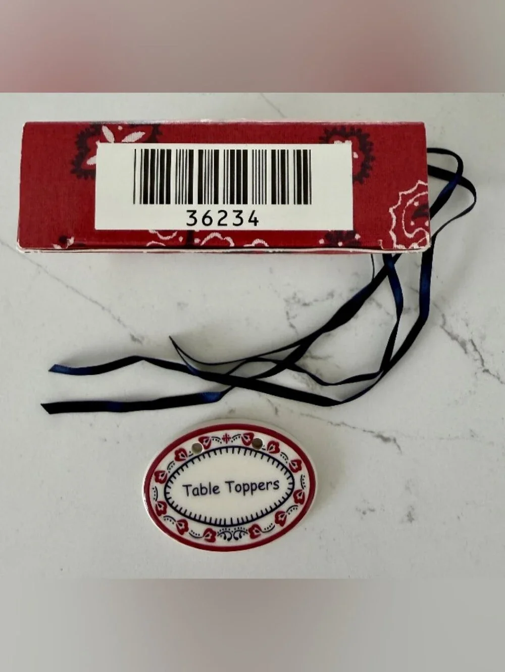 Vintage 2000 Longaberger BBQ Buddy Table Toppers Reversible Tie-On #36234 NIB